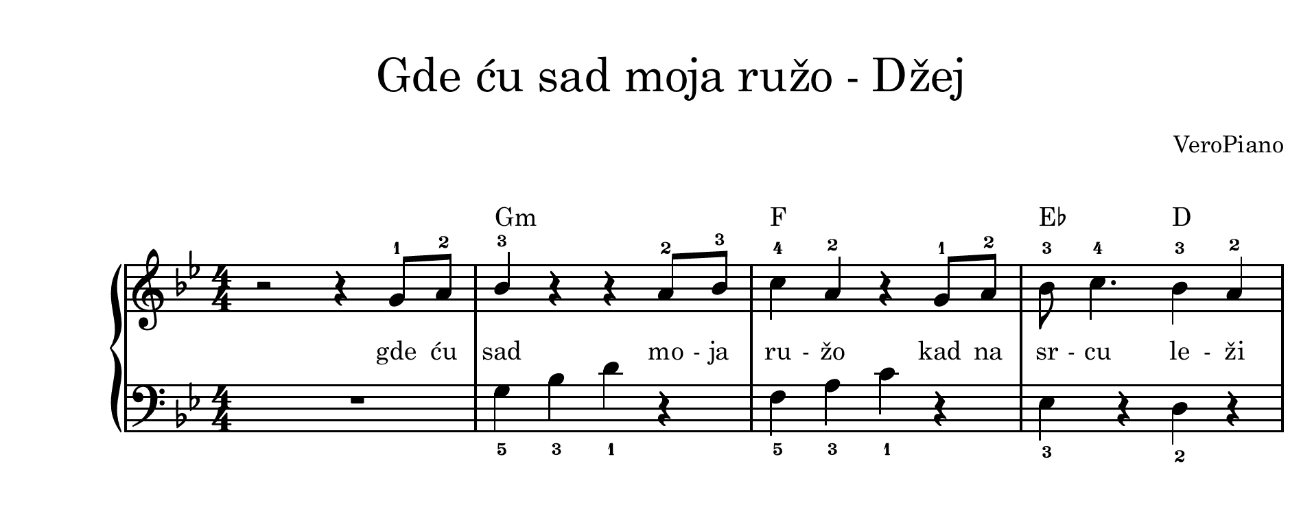 Gde cu sad moja ruzo – Početni preview