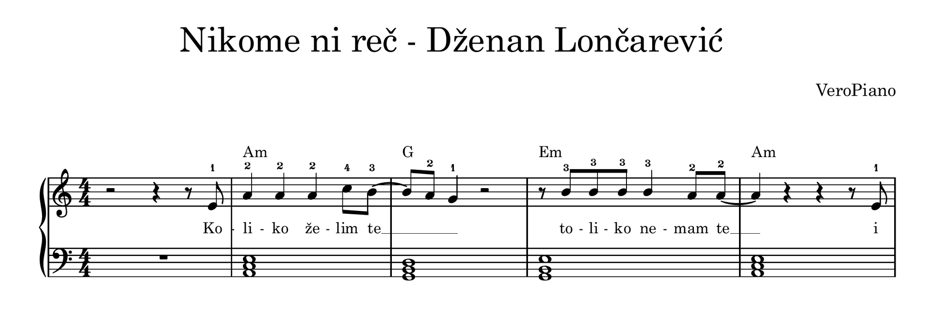 Nikome ni rec – Početni preview