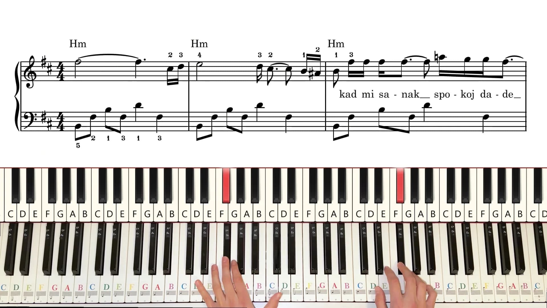 Video tutorijal za pesmu Sto te nema - pregled slike