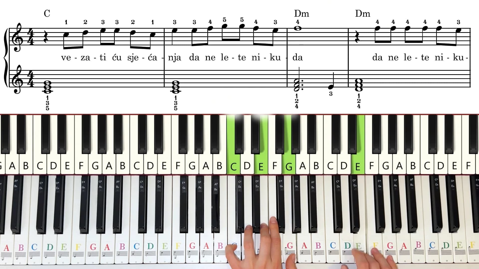 Video tutorijal za pesmu Minut srca tvog - pregled slike