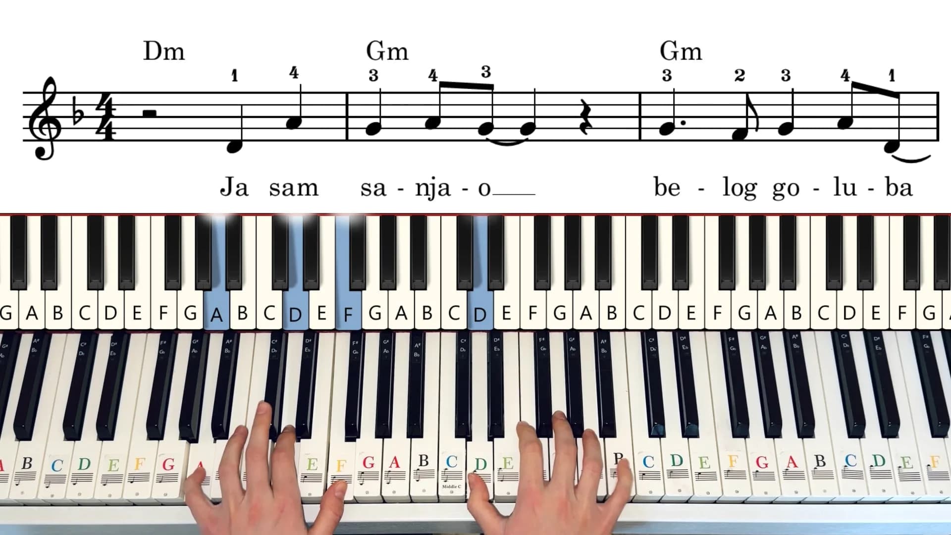 Video tutorijal za pesmu Leto - pregled slike