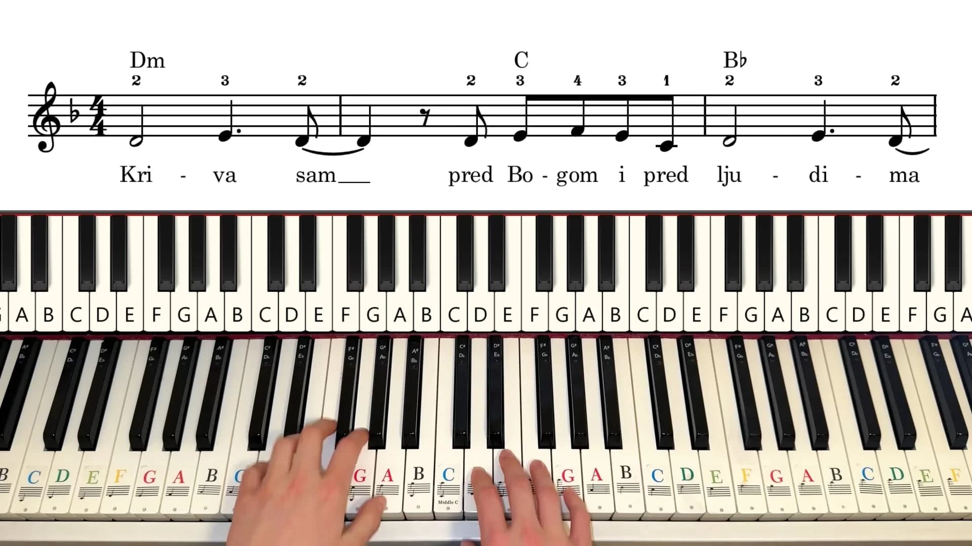 Video tutorijal za pesmu Ponovo - pregled slike
