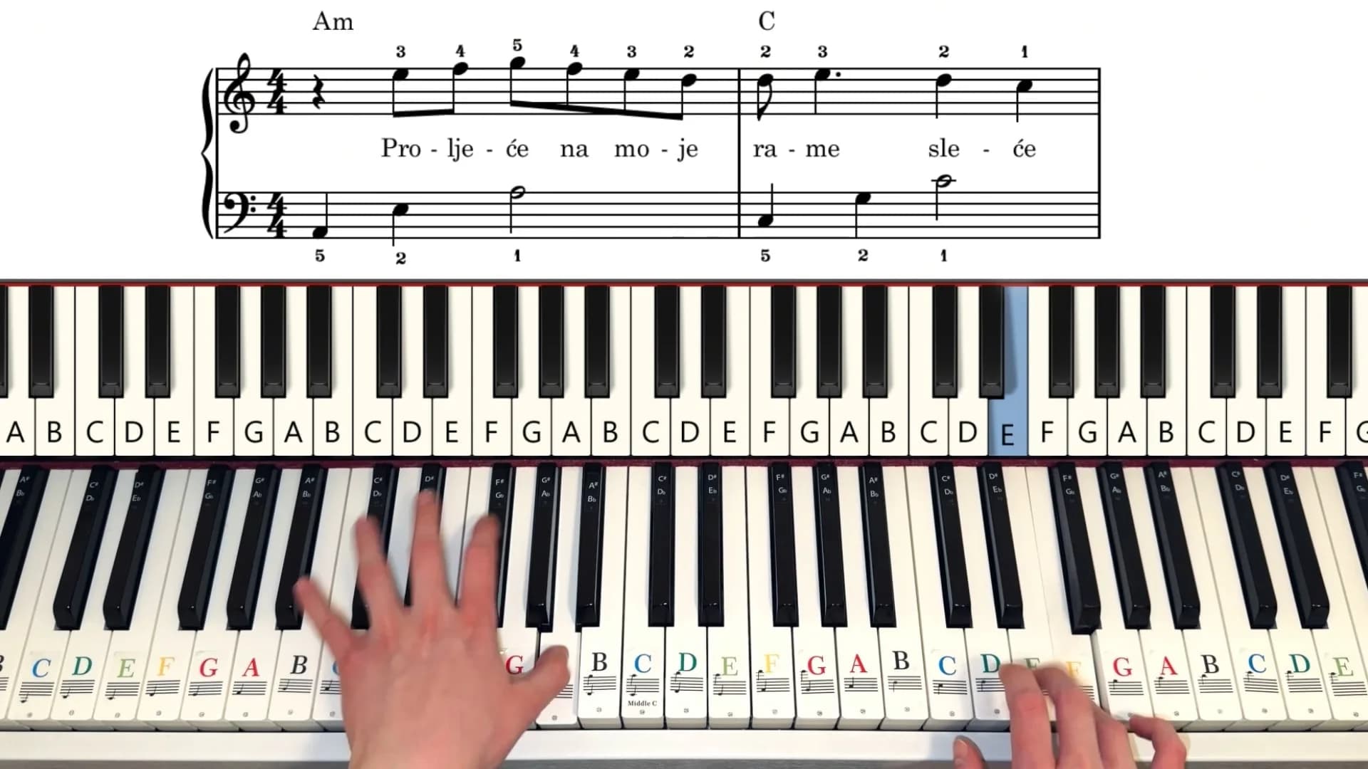 Video tutorijal za pesmu Djurdjevdan - pregled slike