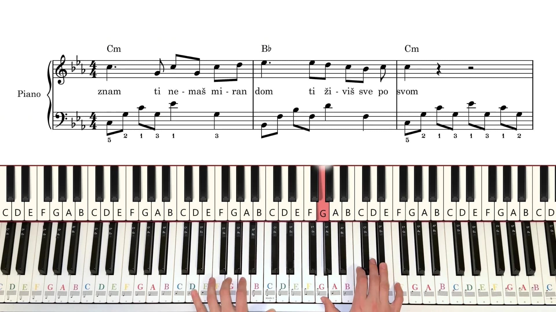 Video tutorijal za pesmu Sto ti sina nisam rodila - pregled slike