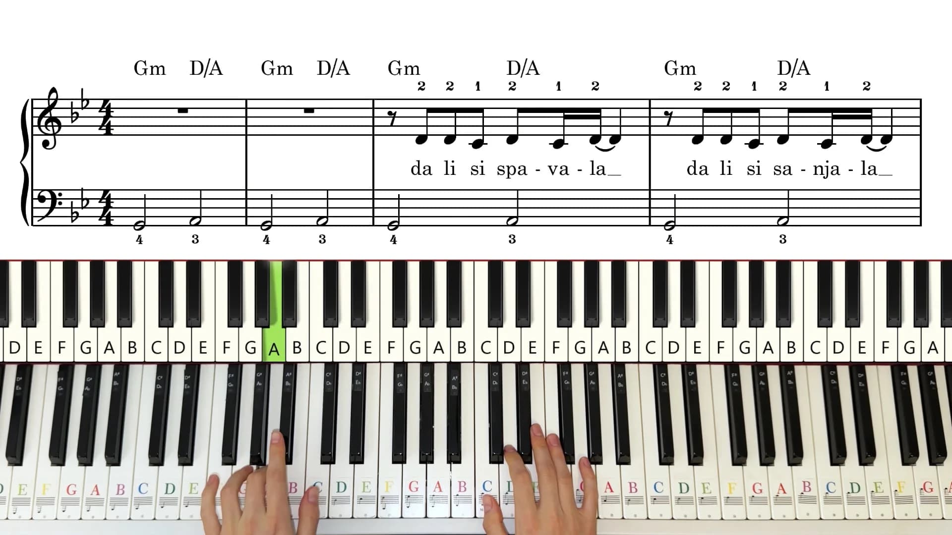 Video tutorijal za pesmu Da li si spavala - pregled slike
